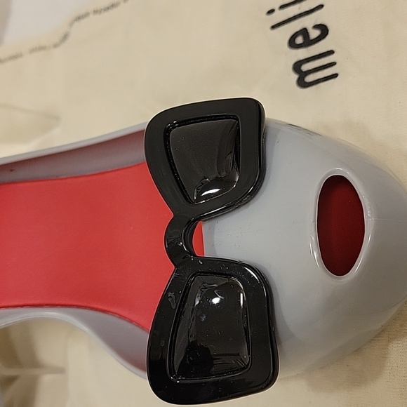 Karl Lagerfeld X Melissa Rubber Heels Shoes Size 8 - Picture 3 of 9